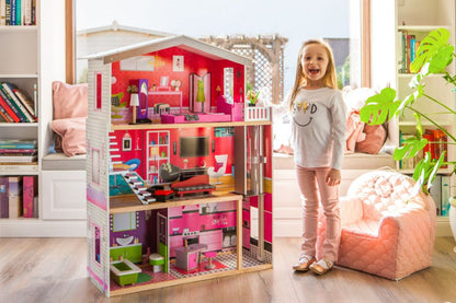 Domek dla lalek Coral Bay MagicDollHouse dla Małych Księżniczek