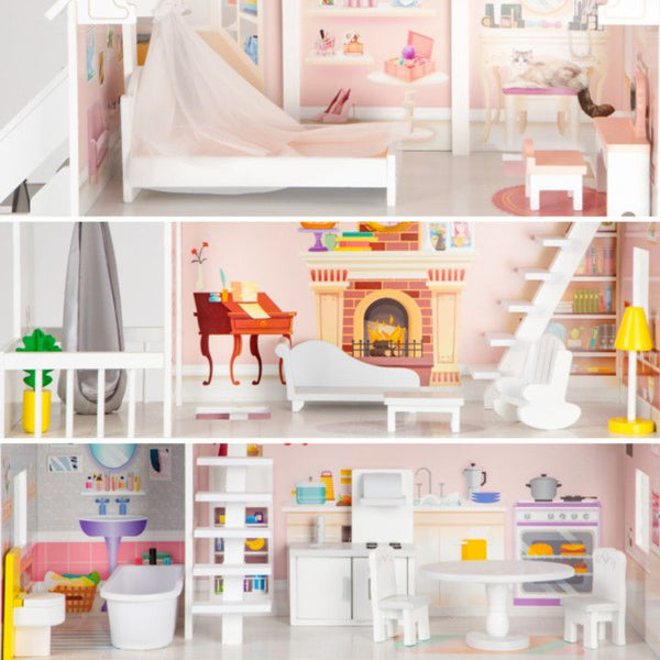 Domek dla lalek Malibu MagicDollHouse dla Małych Marzycielek