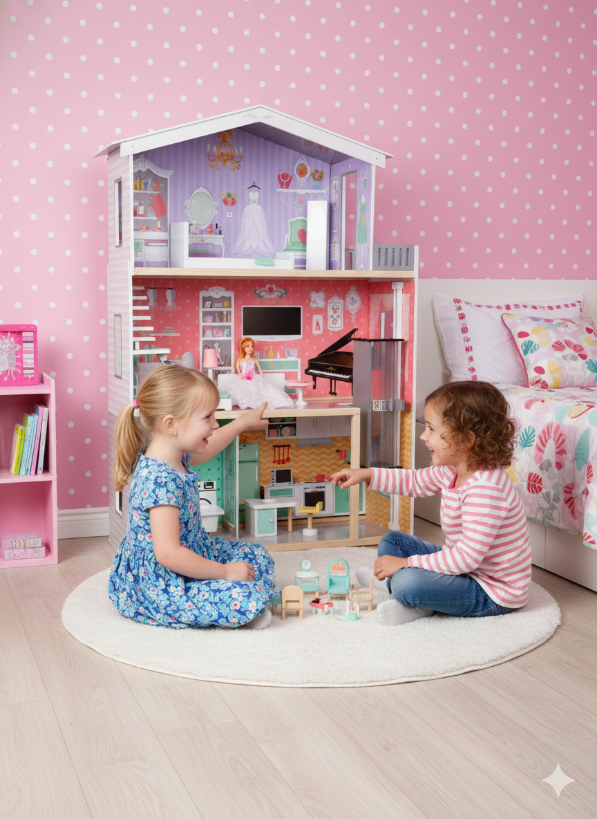 Domek dla lalek Palm Springs MagicDollHouse dla Twojej Wnuczki